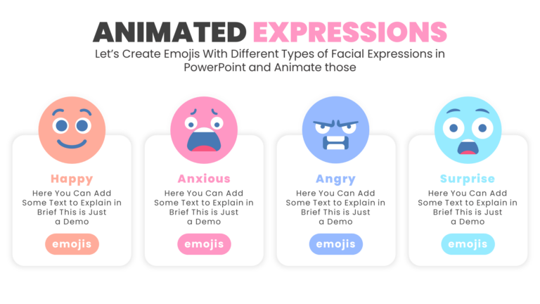 Animated Emojis Template with Different Facial Expressions