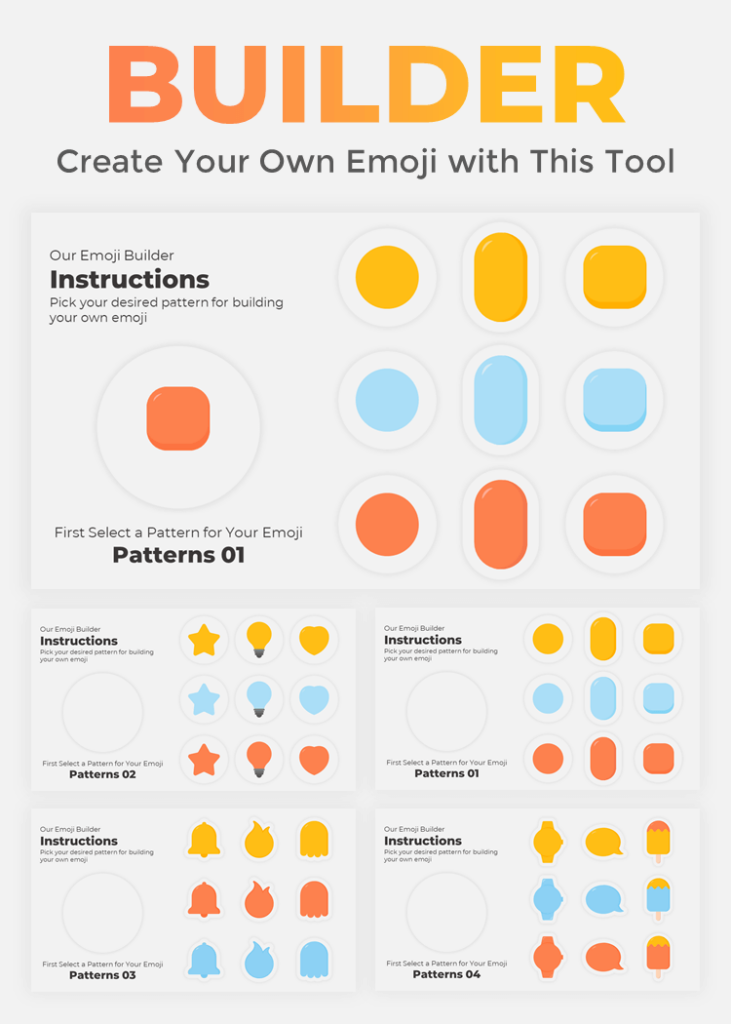 Premium Emoji Builder - Choose a shape for emoji first (build a emoji using our template) 