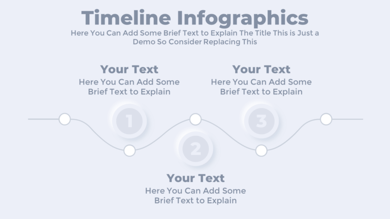 Neumorphic PowerPoint Timeline Template Free Presentation Slide with Animations