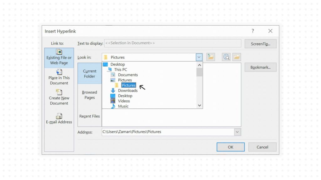 Add an Internal File in PowerPoint