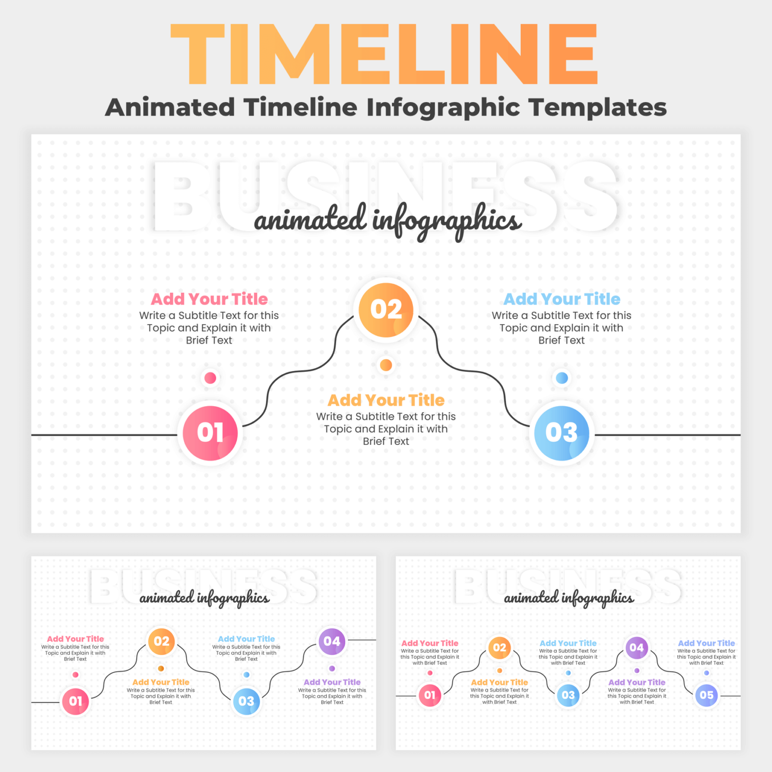 Animated Horizontal Timeline for PowerPoint & Google Slides