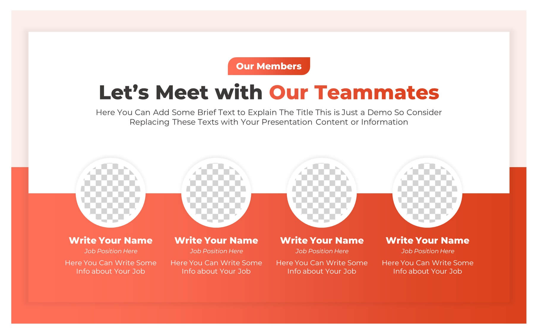 Free team introduction slide for powerpoint and google slides