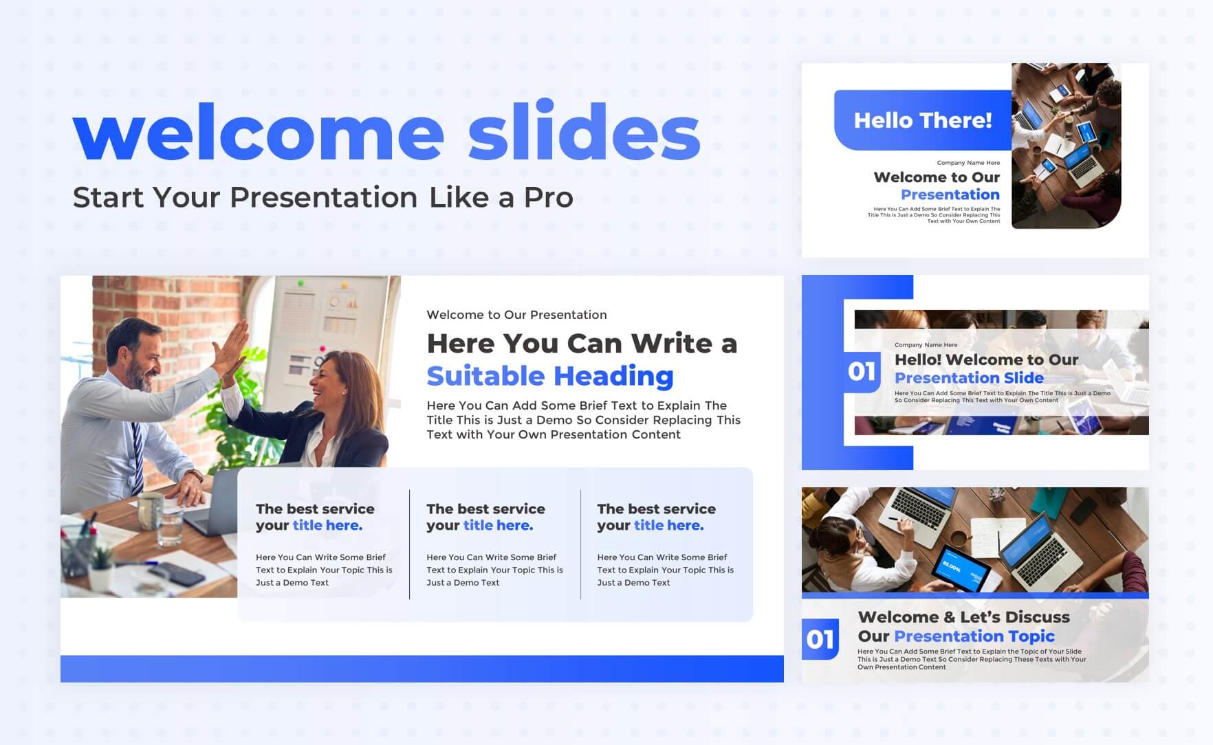 Introductory Slide Template For PowerPoint And Google Slides