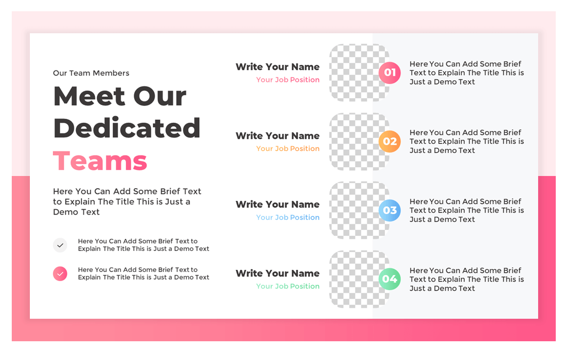 PowerPoint and Google Slides Team Presentation Template