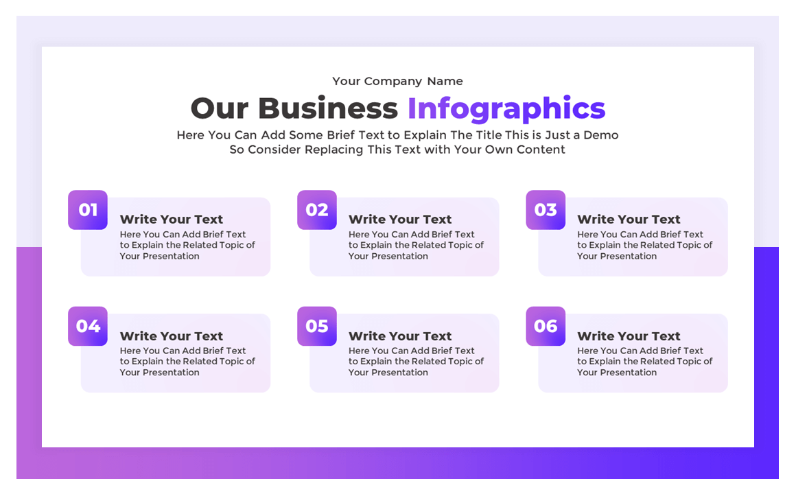 Free 6 Step Process Infographic for PowerPoint and Google Slides