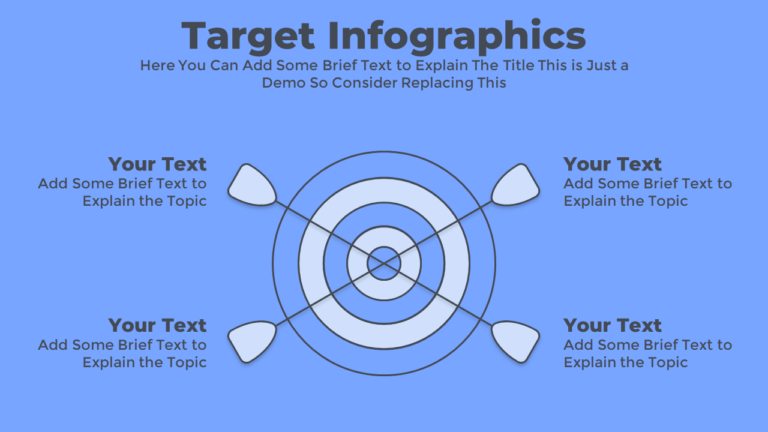 Example Target On Slide Free PowerPoint Strategy Presentation Slide with Arrow in Target