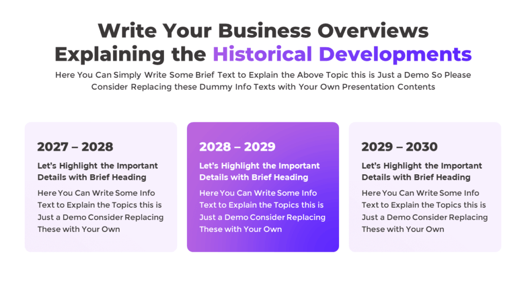 3-Step PowerPoint Business Timeline Template