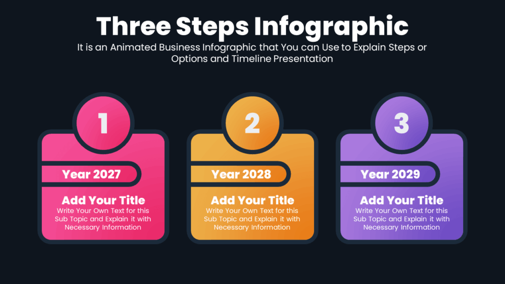 3-Step PowerPoint Infographic Slide