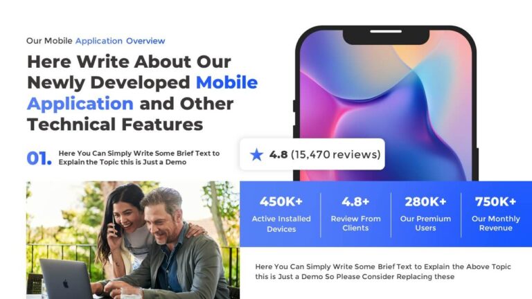 App Presentation Slide Template for PowerPoint