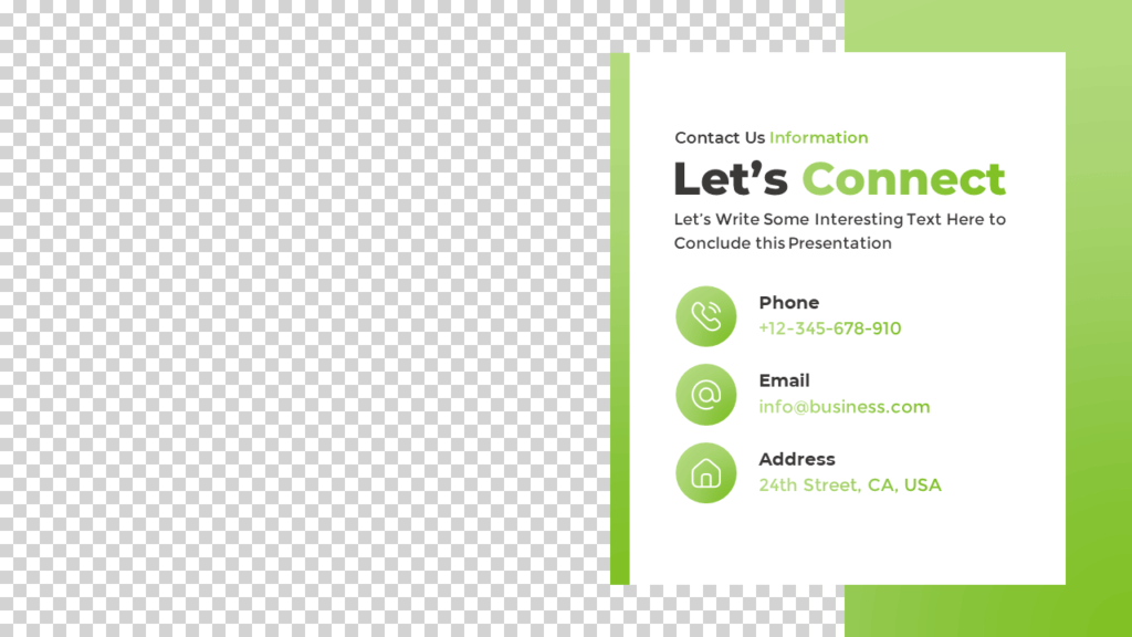 Contact Slide for Presentation