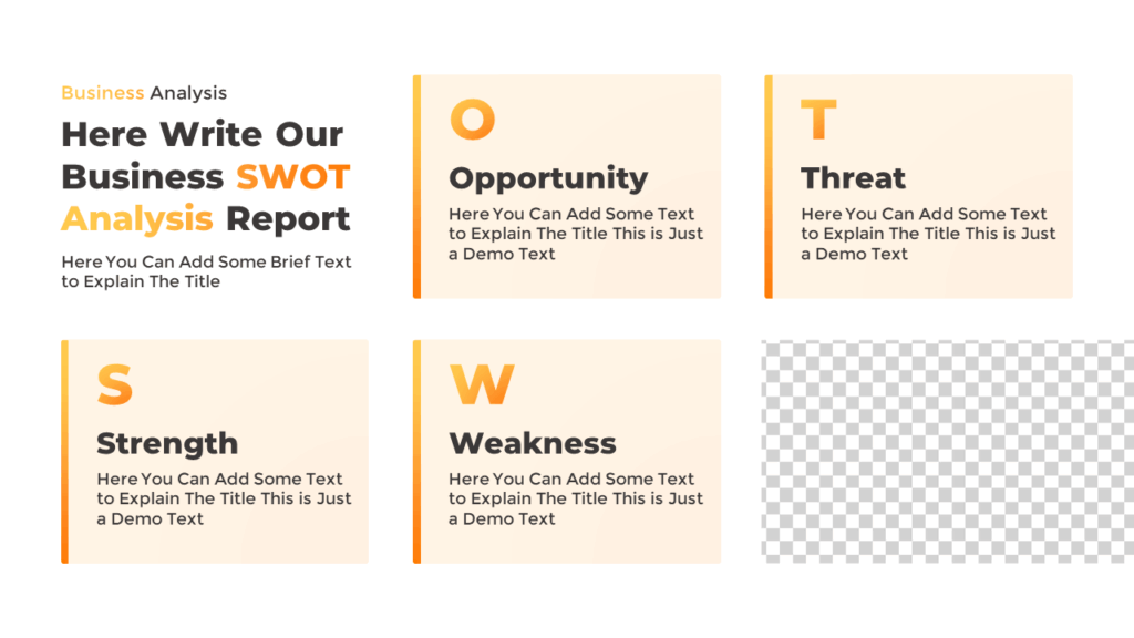 Editable SWOT Analysis Slide Template