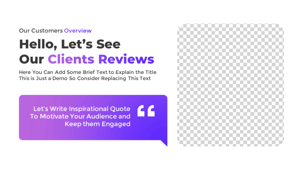 Feedback Slide with Quotation mark