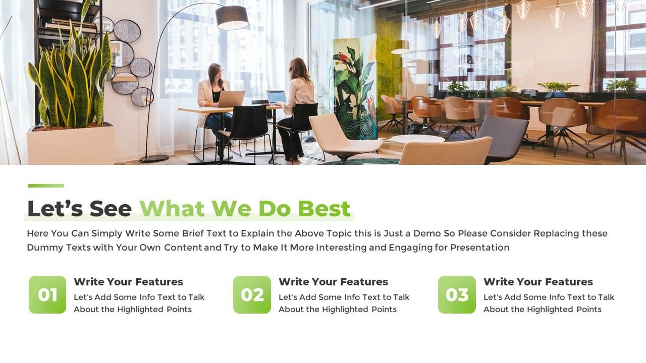 Free 3-Step Business Overview Presentation Slide