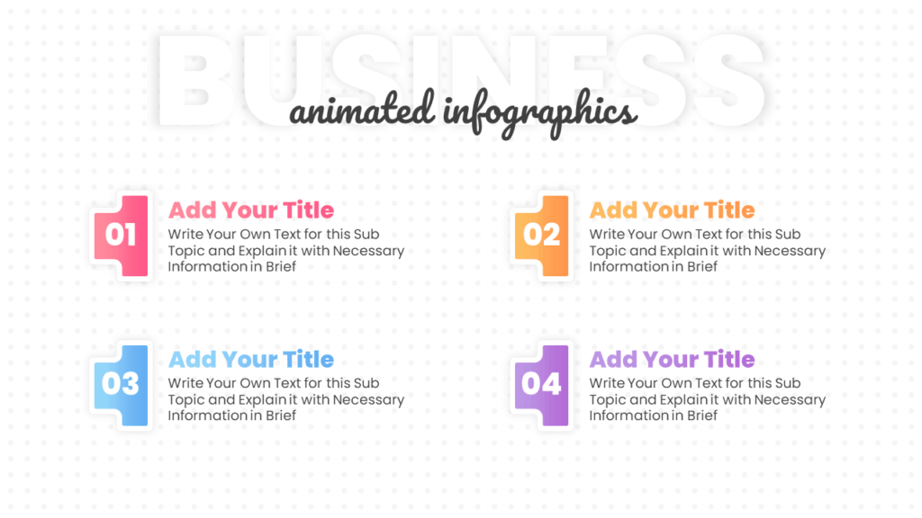 Free 4 Point Infographic Presentation Slide