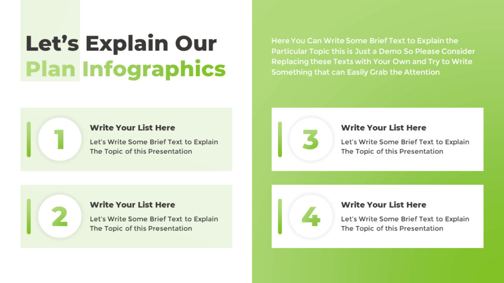 Free 4-Point Infographic Presentation Slide Template