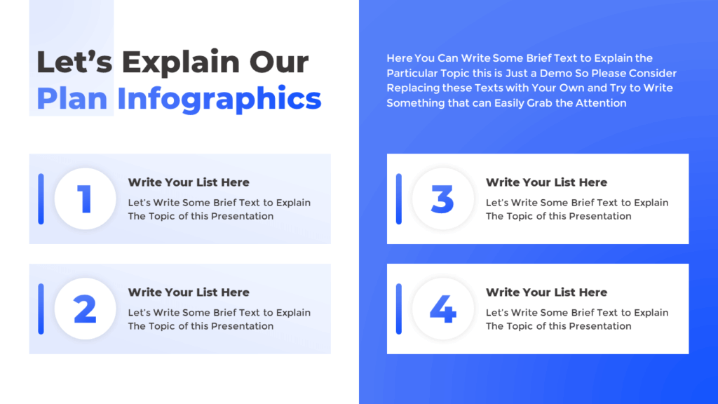 Free 4-Step Infographic Presentation Slide