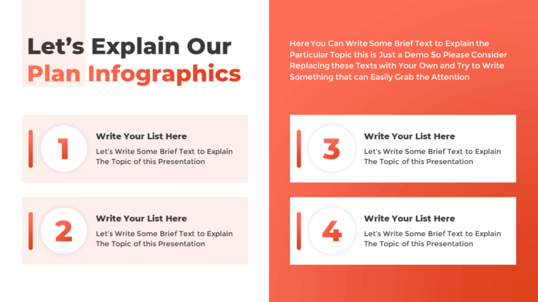 Free 4-Step Infographic Strategic Plan Slide