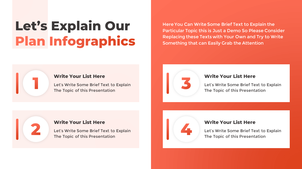 Free 4-Step Infographic Strategic Plan Slide