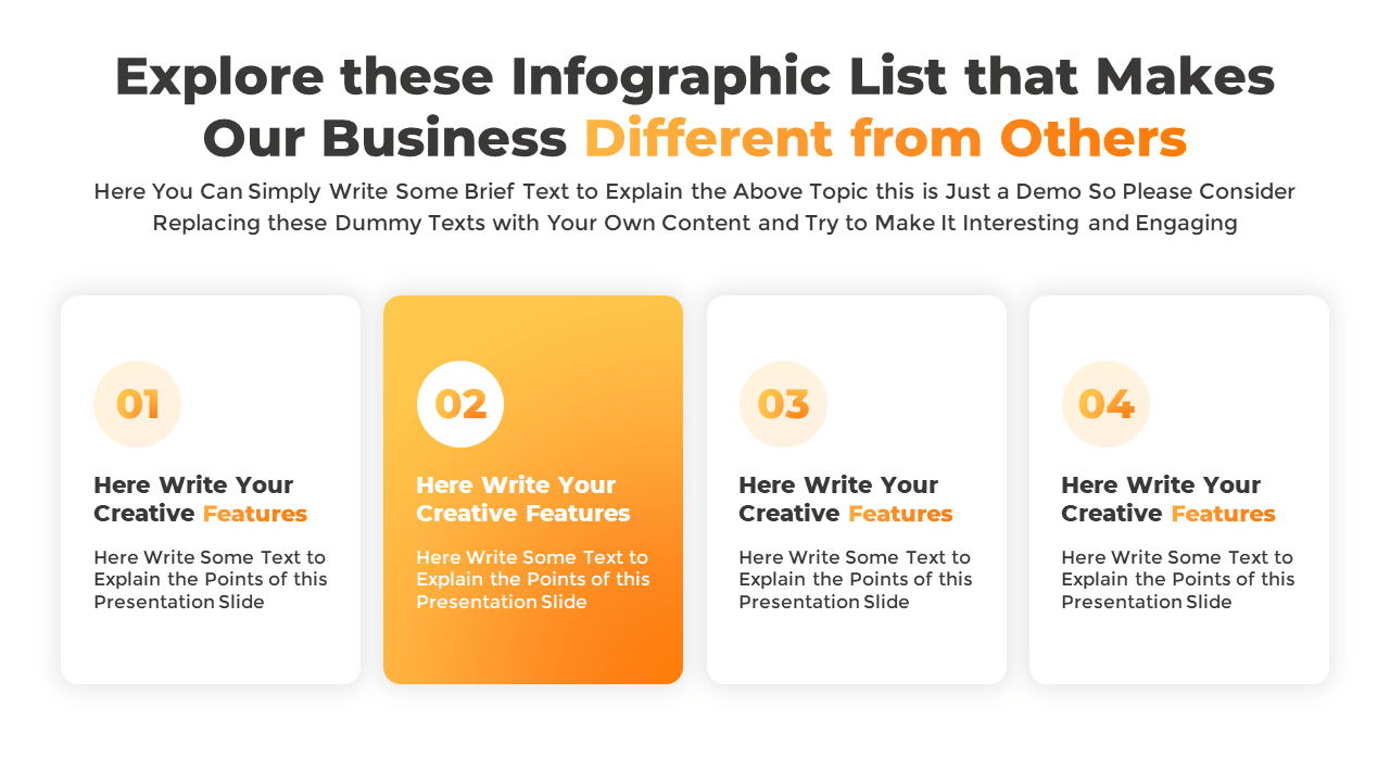Free 4-Step Infographic Template with 4 Options