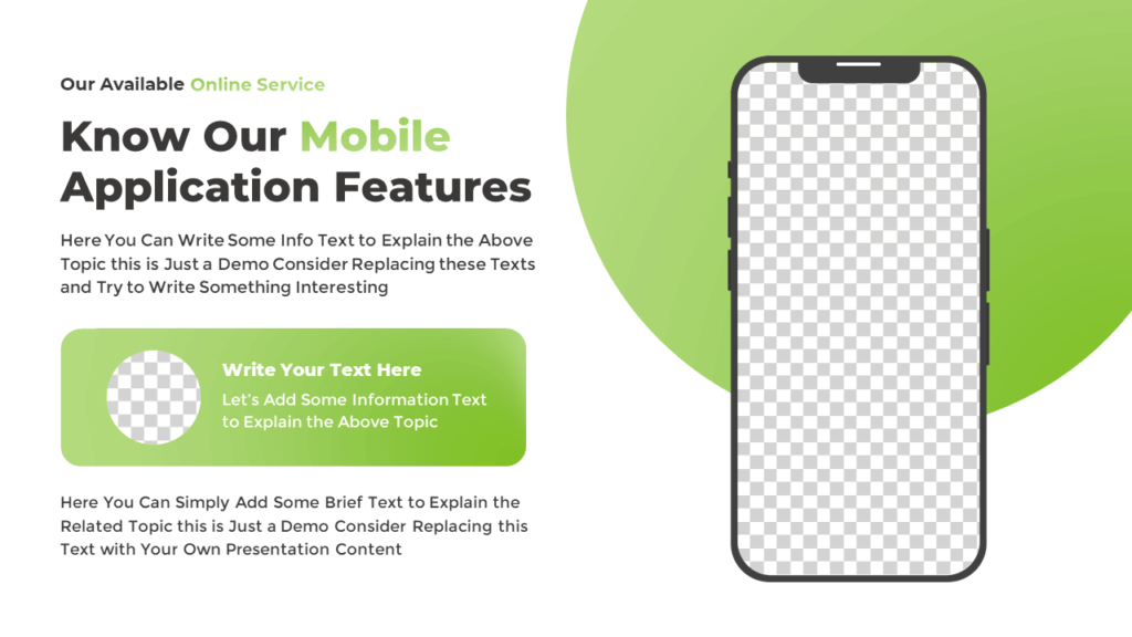 Free App Presentation Slide with Phone Mockup