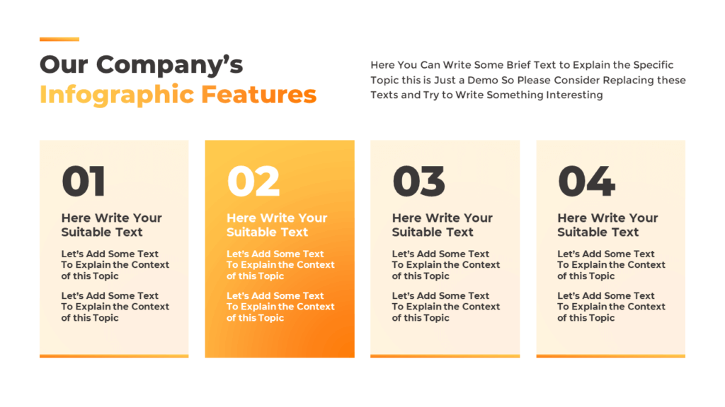 Free Infographic Presentation Slide with 4 Options