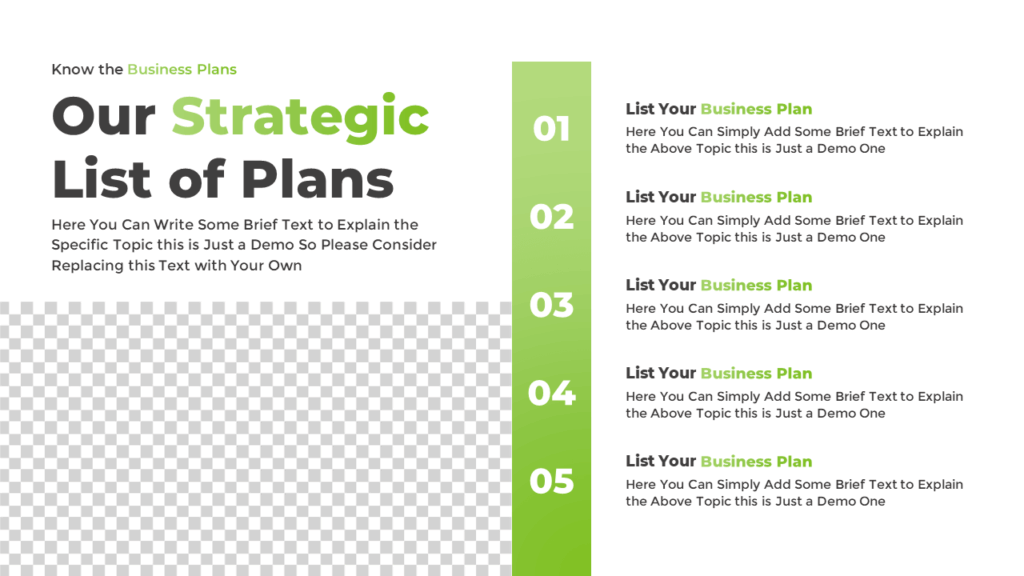 Free Infographic Slide with 5 Options