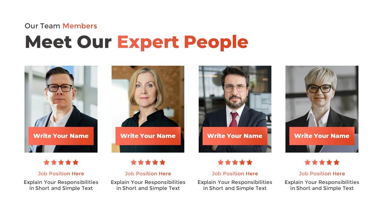 Free Meet the Staff Presentation Slide Template