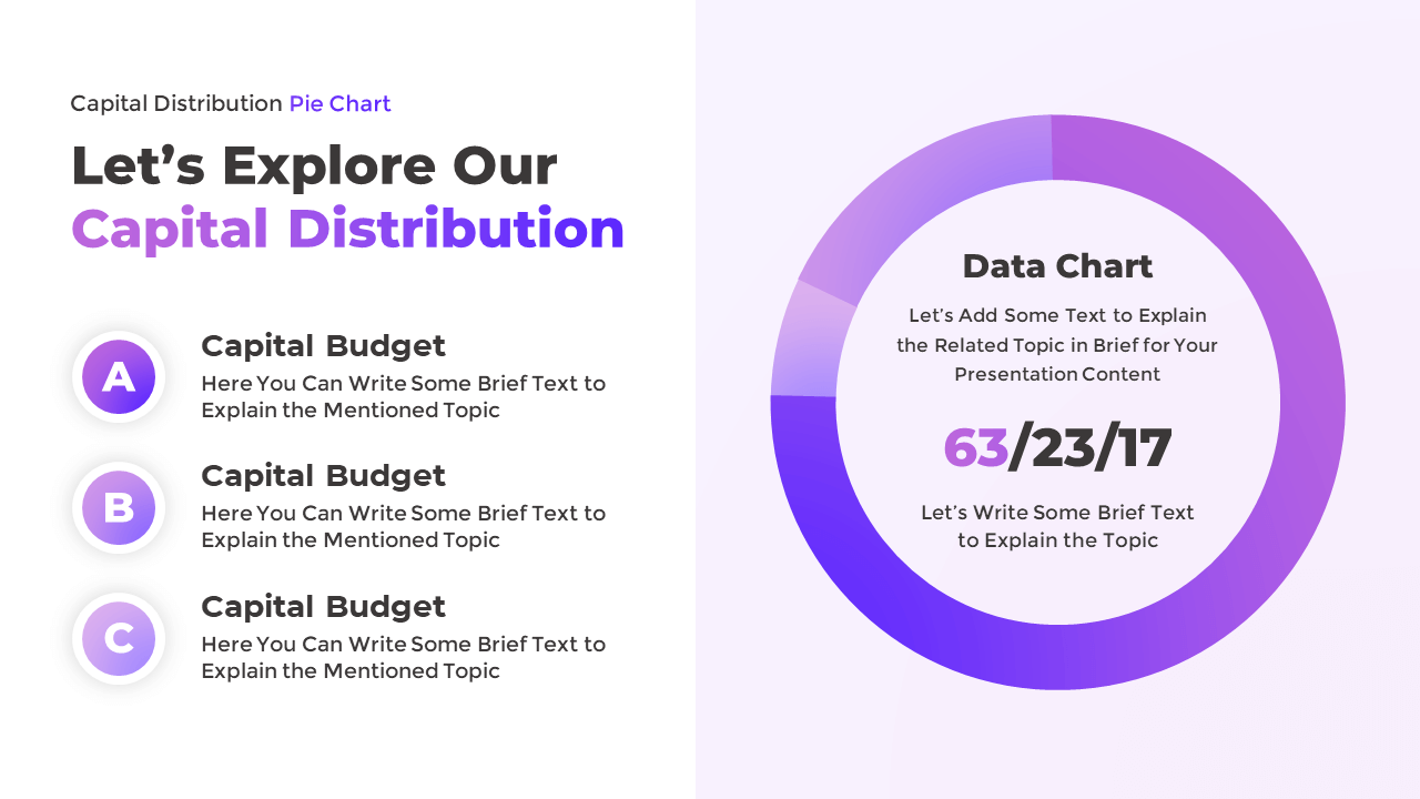 Free Pie Chart Infographic PowerPoint Slide