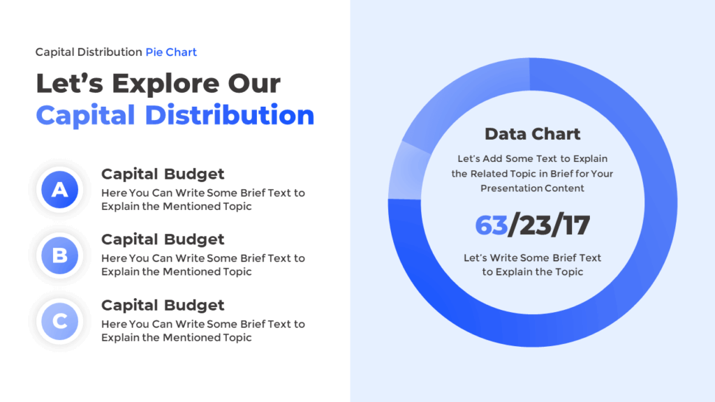 Free Pie Chart Infographic Slide Template