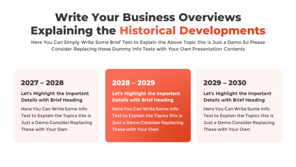 Free PowerPoint Business History Slide Template