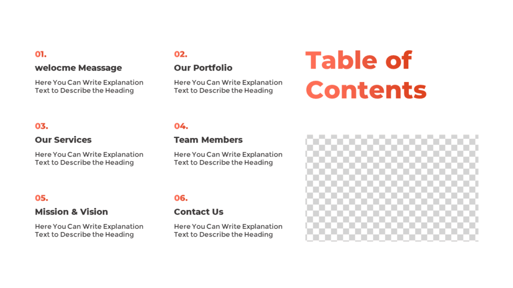 Free PowerPoint Presentation Agenda Slide Template