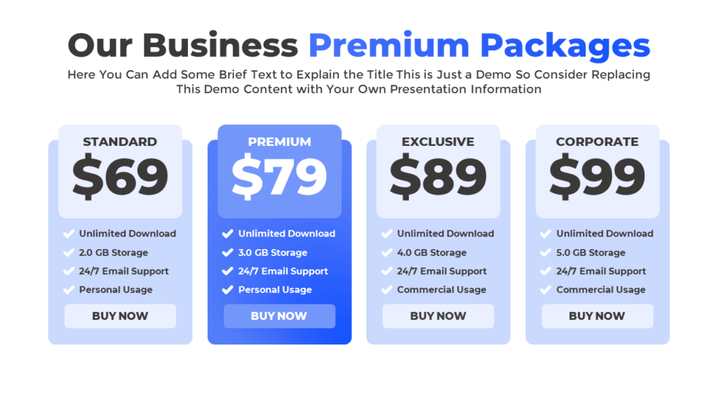Free PowerPoint Pricing Model Template