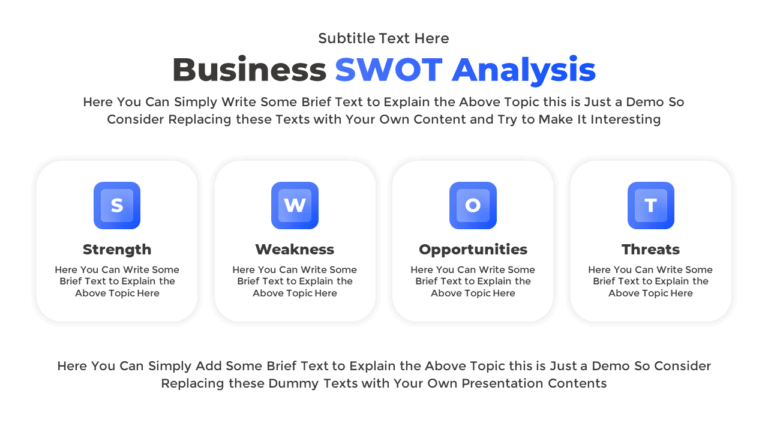 Free PowerPoint SWOT Editable Template