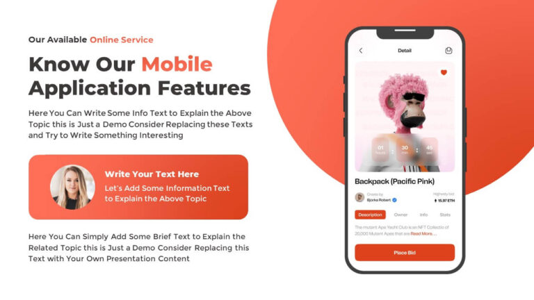 Free PowerPoint Smartphone Infographics Presentation Slide