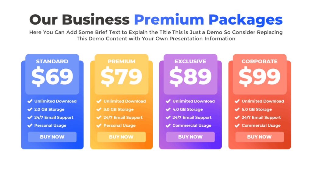Free Price Card Template for PowerPoint and Google Slides