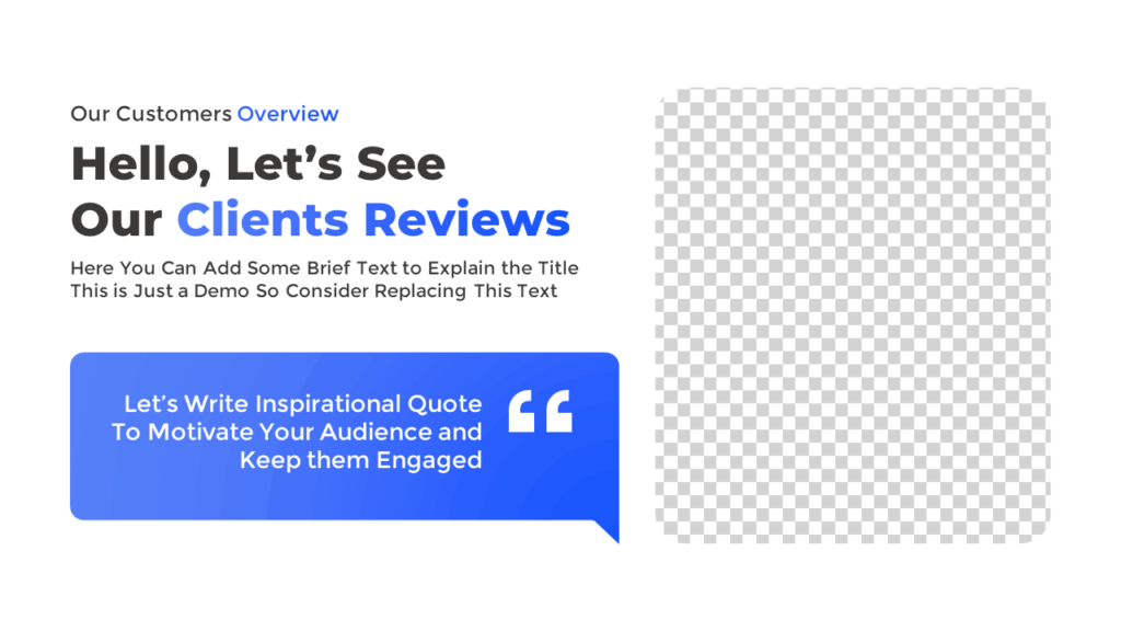 Free Recommendation Slide with Quotation Box