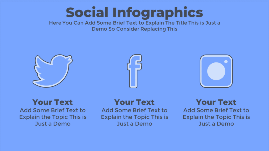 Free Social Media Slide Template for Presentaiton