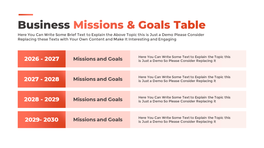 Free Table Template for PowerPoint and Google Slides
