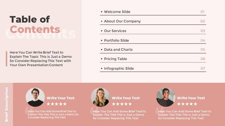 Table of Contents preview
