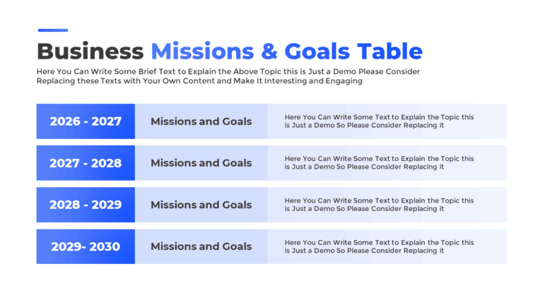 Free Timeline Table Slide Template