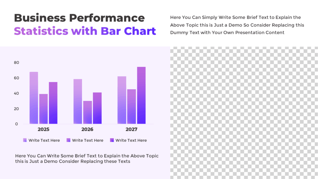 Free Yearly Bar Graph for Presentation