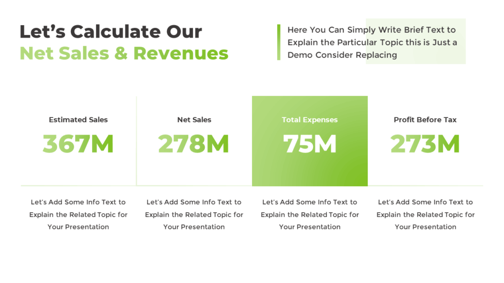 Key Data in Presentation Slide