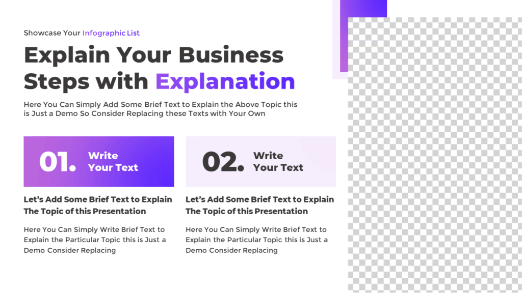 PowerPoint Infographic Presentation Slide with 2 Steps