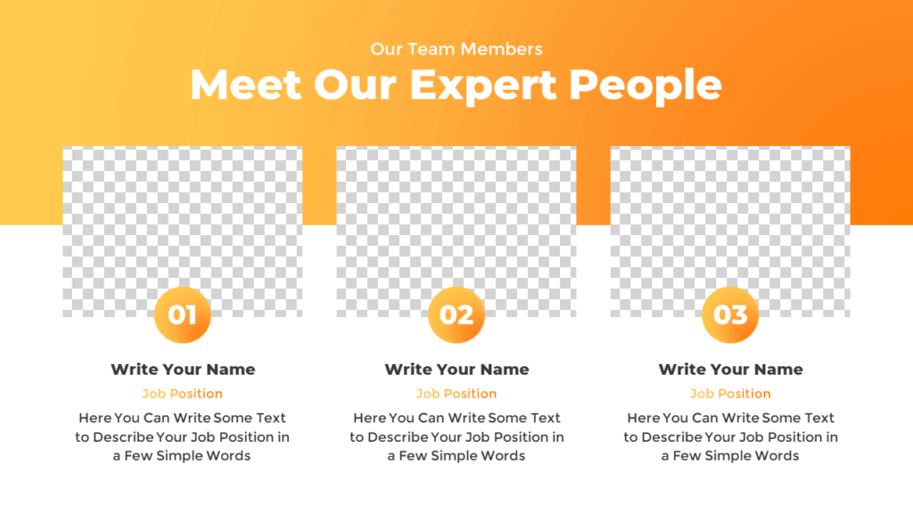 PowerPoint Introduction Slide for Team Members