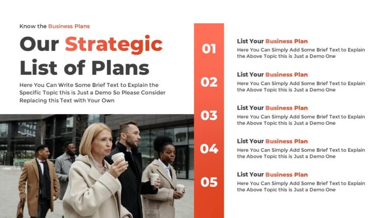 PowerPoint Vertical Numbered List Template