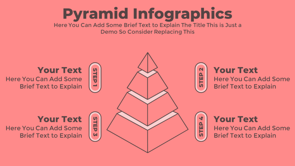 Pyramid with 4 Levels for PowerPoint and Google Slides