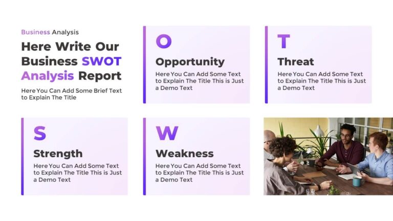 SWOT Diagram Slide Template