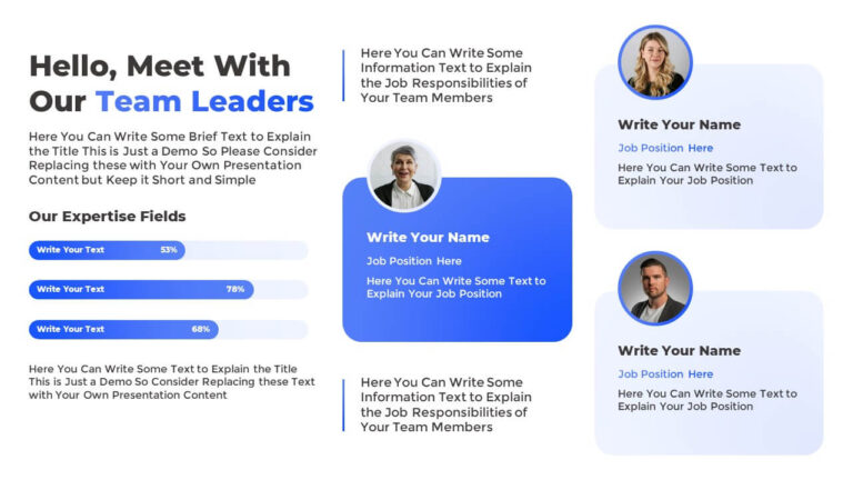 Team Information Page for PowerPoint and Google Slides