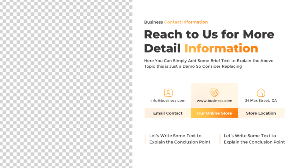 Contact Info Page for PowerPoint and Google Slides