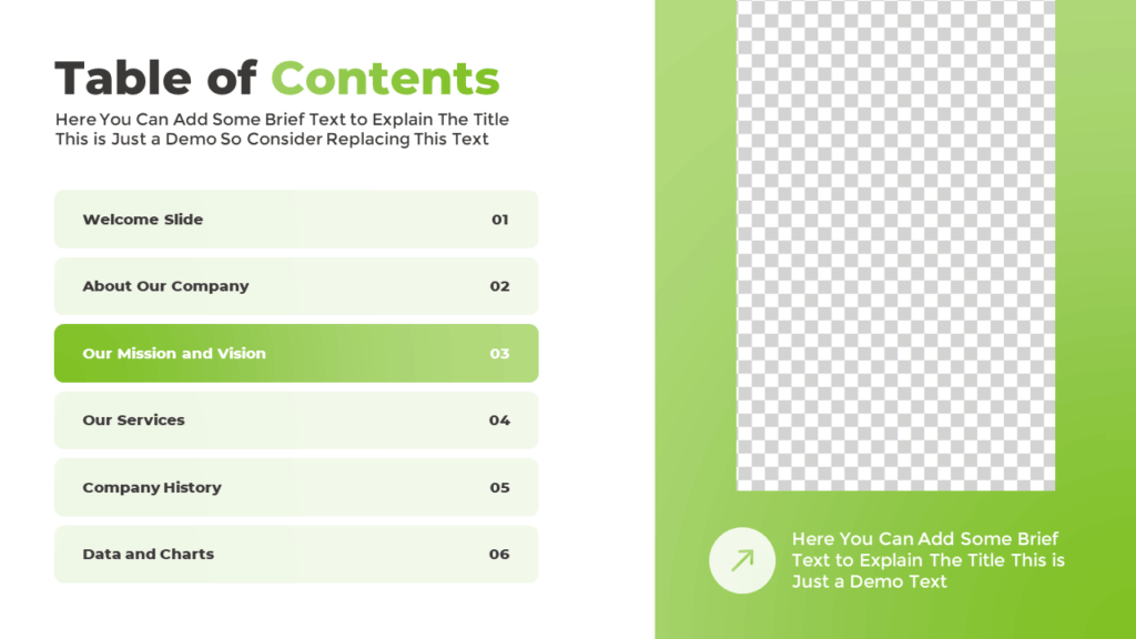 Contents Page for PowerPoint and Google Slides